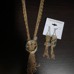 Necklace and earrings